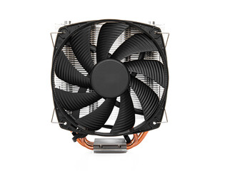 Poster - Computer processor cooling cooler on a white background.