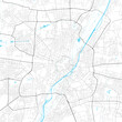 © vnevo - Street map art of Munich city in Deutschland. Road map of Germany. Black and white (blue) illustration of München streets. Printable poster.