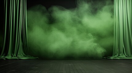 Wall Mural - green smoke background abstract product
