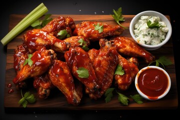 Wall Mural - Hot and Spicy Buffalo Chicken Wings
