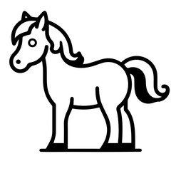 Wall Mural - horse coloring page illustration