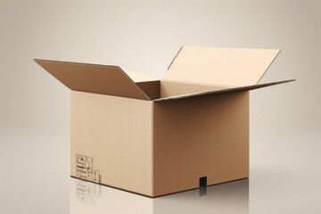 Poster - Carton blank box. Generate Ai
