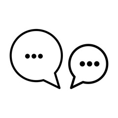 Poster - outlinechat, speech, bubble, chatting icon flat design..eps