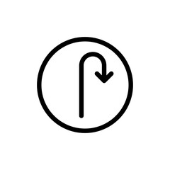 Poster - u-turn icon,vector illustration. u-turn icons graphic design vector symbols.Flat design style. vector u-turn icon illustration on white background..eps