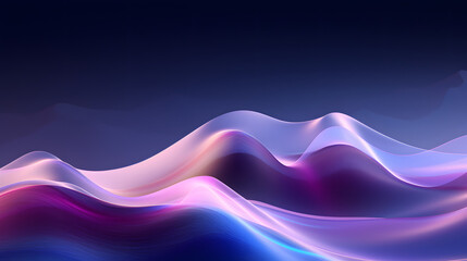 Wall Mural - Digital iridescent mountains wave abstract graphic poster web page PPT background