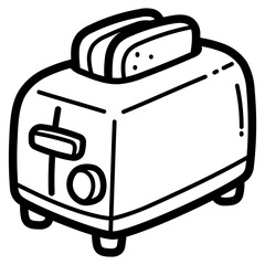 Wall Mural - toaster line icon style