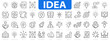 © vectorsanta - Idea icon set. Creative idea icons. Innovation, solution, brainstorming, solution, thinking, lightbulb and more. Lightbulb set. Vector illustration