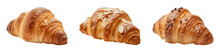 Classic, Almond And Chocolate Croissants On A Transparent Background. Generative AI