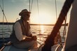 © thesweetsheep - Man enjoying boating activity sailing, sea scene
