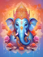 Happy Ganesh Chaturthi, lord ganesha, ganpati, Generative ai.