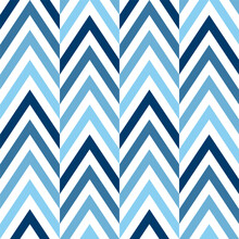 Seamless Blue Zig Zag Pattern Texture Wallpaper Vector.
