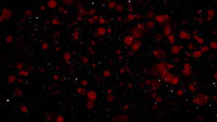 Wall Mural - 4K Glittering awards dust bokeh fly movement flickering particles bokeh abstract background. tail wave burst shining Floating Dust Flare star Slow rising Motion in space. Summer corporate