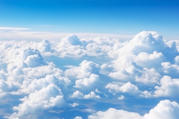 Wall Mural - Beautiful blue sky with clouds.Generative Ai.