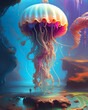 Colourful jellyfish 