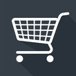 © graphic_arts - Shopping cart. Trolley icon for websites. Vector black icon isolated on black background.
