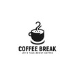 Coffee, Coffee Break and Chat Symbol Logo Inspiration for Cafe, Coffee Shop
