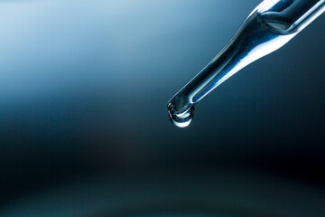 Wall Mural - macro science background,macro science experiment background,laboratory research, dropping liquid to