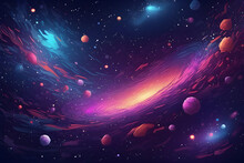 Background Design The Merger Of Outer Space Galaxies Ai Generated
