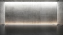 Metal Plate With Rivets. Empty Room With Wall. Abstract Empty Modern Room With Concrete Walls. Background. Generative Ai