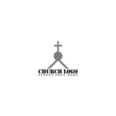 Sticker - Church logo template isolated on white background