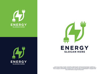 Wall Mural - Energy logo design. Solar energy logo inspiration.