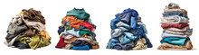 Pile Of Dirty Laundry Isolated On Transparent Background