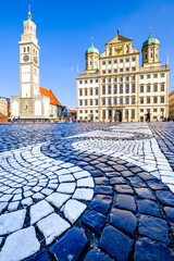 Poster - famous old town of Augsburg - bavaria