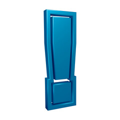 Poster - 3D blue exclamation mark symbol or icon design