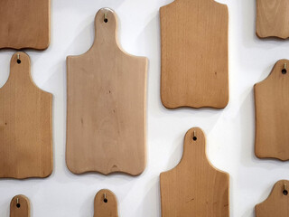 Cutting boards. Kitchen cutting boards for products. Wooden cutting boards