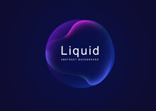 Gradient Neon Color Sphere. Round Holographic Gradients. Glowing Bright Liquid Gradient Shape. Curved Line For Banner And Flyer, Social Media. Vector Twirl.