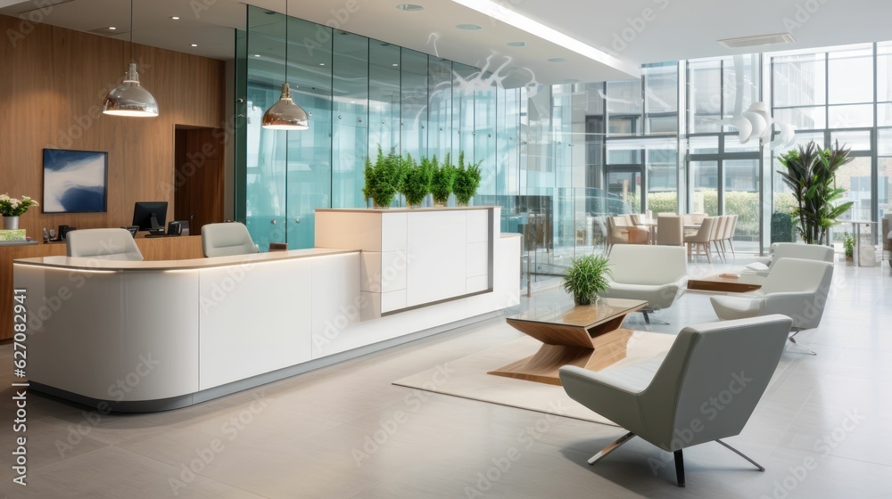 Modern office reception area Stock Photo | Adobe Stock