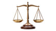 Fairness scales of justice isolated on white transparent background
