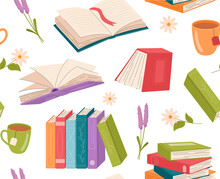 Seamless Pattern With Books