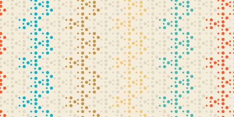 Poster - Colored dots on a black background. Bright pattern with small circles. Design for textile, fabric, clothing, curtain, rug, batik, ornament, background, wrapping.