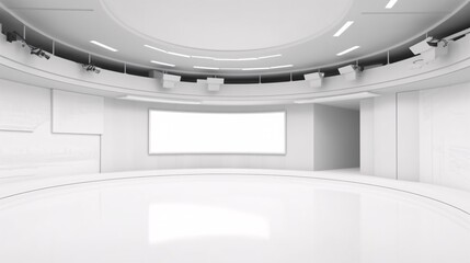 Wall Mural - White Studio. White wall with light. White background. White back drop.