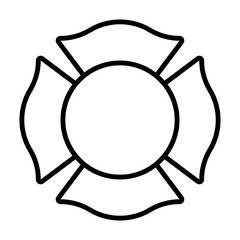 Canvas Print - blank maltese cross line icon. clipart image isolated on white background