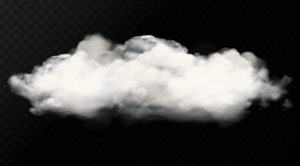 Wall Mural - Fog, cloud transparent background, Clouds vector on transparent background, realistic isolated smoke, fog and cloud vector