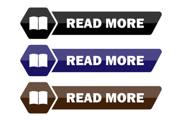 Poster - Ready more buttons for use in web design, apps, banners. Vector illustration. EPS 10.
