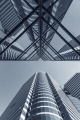 Aufkleber - Exterior of modern architecture. Building abstract background