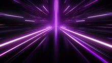 Black Background With Purple Neon Lines, Futuristic Style, With Soft Sunlight Render Generative Ai