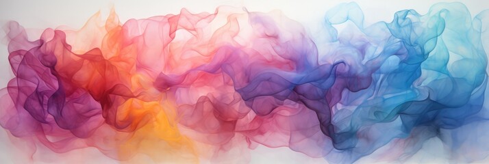 Artistic Watercolor Strokes In Calming Hues. Materials Needed For Watercolor Art, Texturing Techniques With Color, Principles Of Color Combinations