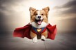 Cute Dog Feeling Like A Superhero, Complete With A Mask And Cape. Cute Dogs In Superhero Costumes, Adorableness Of Dog Heroes, The Power Of Imagination For Pets