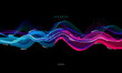 © jenanggulo - Voice audio wave recognition AI personal assistant modern technology visual concept vector illustration design. colorfull digital sound wave audio spectrum line background