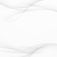 Wall Mural - halftone transparent abstract soft grey curve lines background with border and copyspace. vector ill