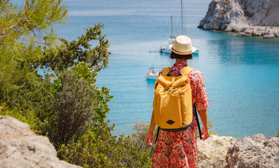 Wall Mural - Anthony Quinn bay, trip to Rhodes island, Greece