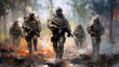 © JKLoma - Modern warfare soldiers moving forward generative ai