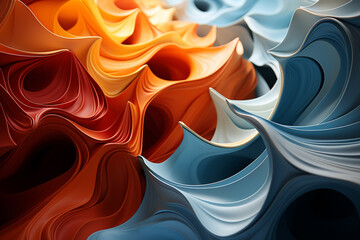 Aufkleber - Beautiful abstract surreal geometric Stone Age cave concept background.  Generative AI technology.