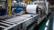 © kitti - Steel Roller Conveyor factory products transport Steel Generative AI