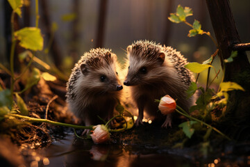 Hedgehog, Wildlife Photography, Generative AI