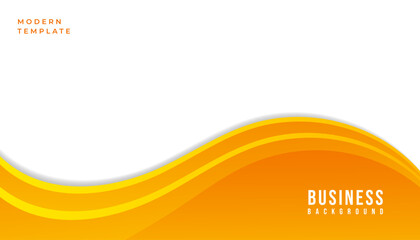 Wall Mural - business brochure presentation template in yellow wave modern style. eps10 vector